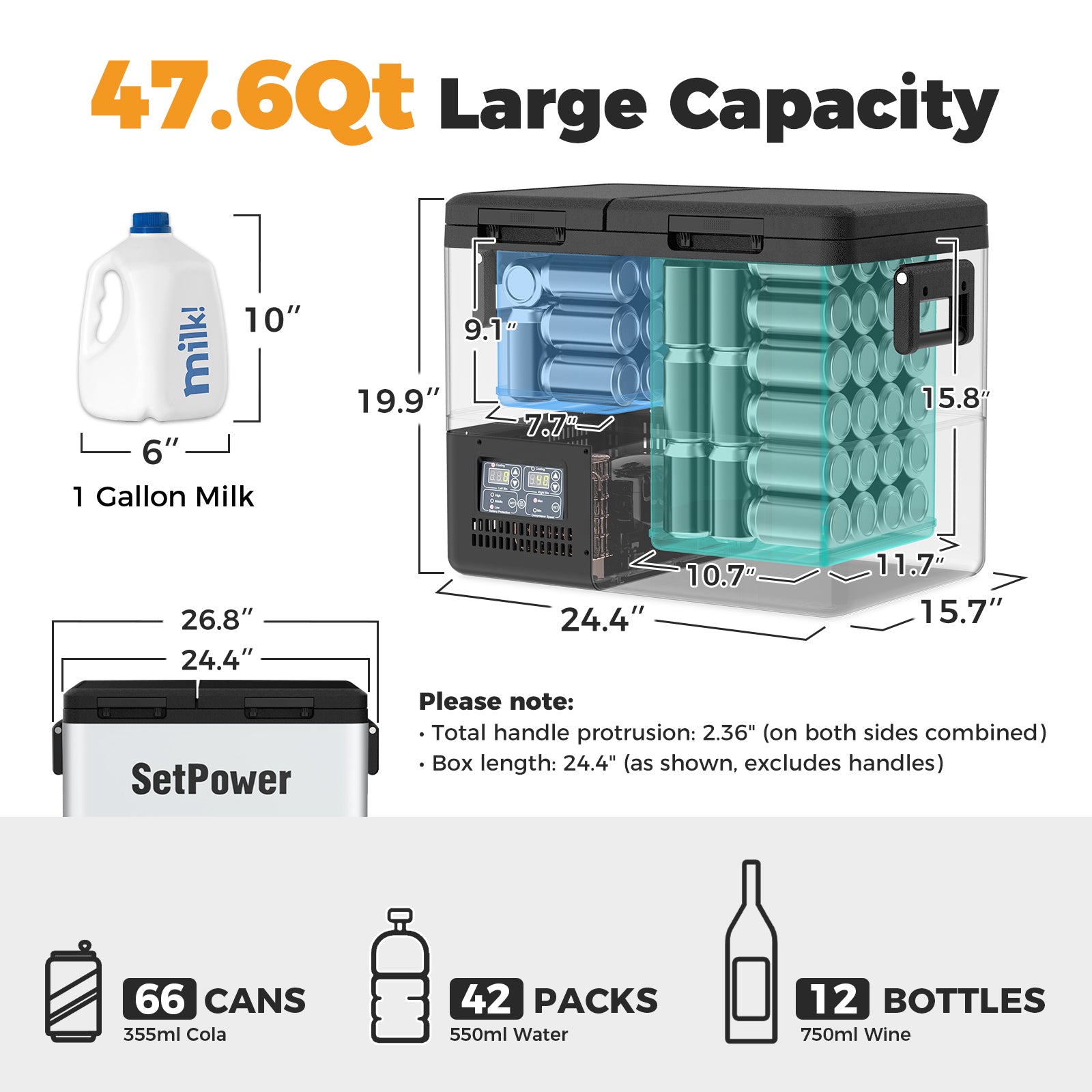 $272 Only Setpower PT45 12V Fridge Freezer Electric Cooler Canada Free Shipping