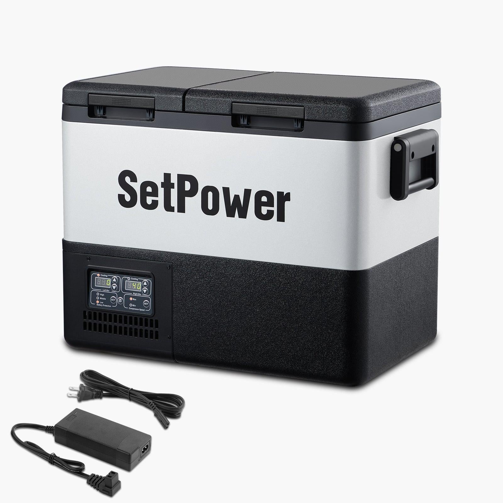 Setpower 47.6Qt 45L PT45 Dual Zone 12V Electric Cooler Freezer