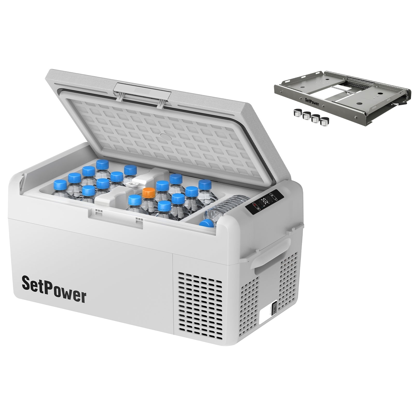 Setpower RF20 RF25 Electric Cooler 12 Volt Fridge Freezer with Slide