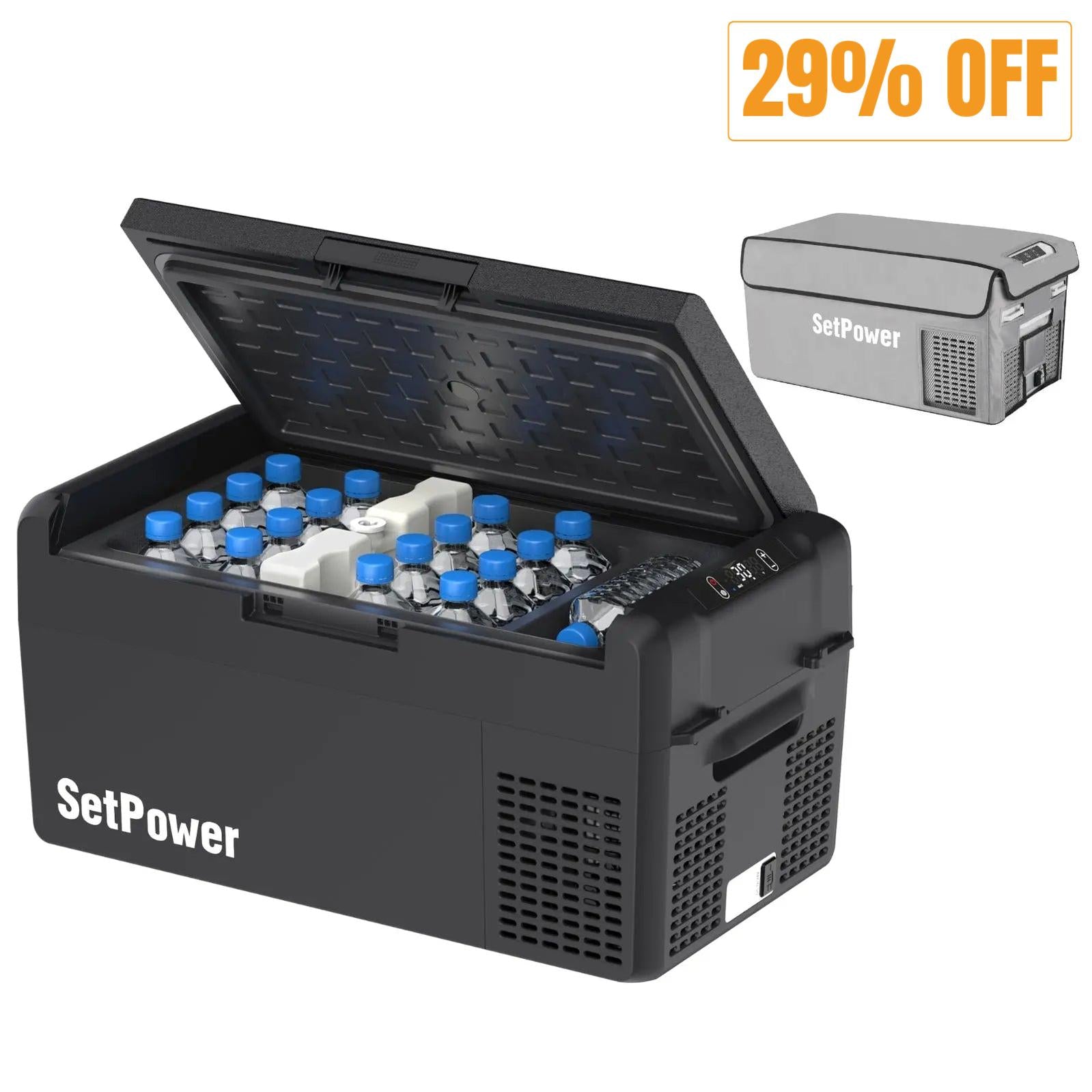 Setpower RF20 Electric Cooler 12 Volt Freezer Car Refrigerator 21Qt Setpower