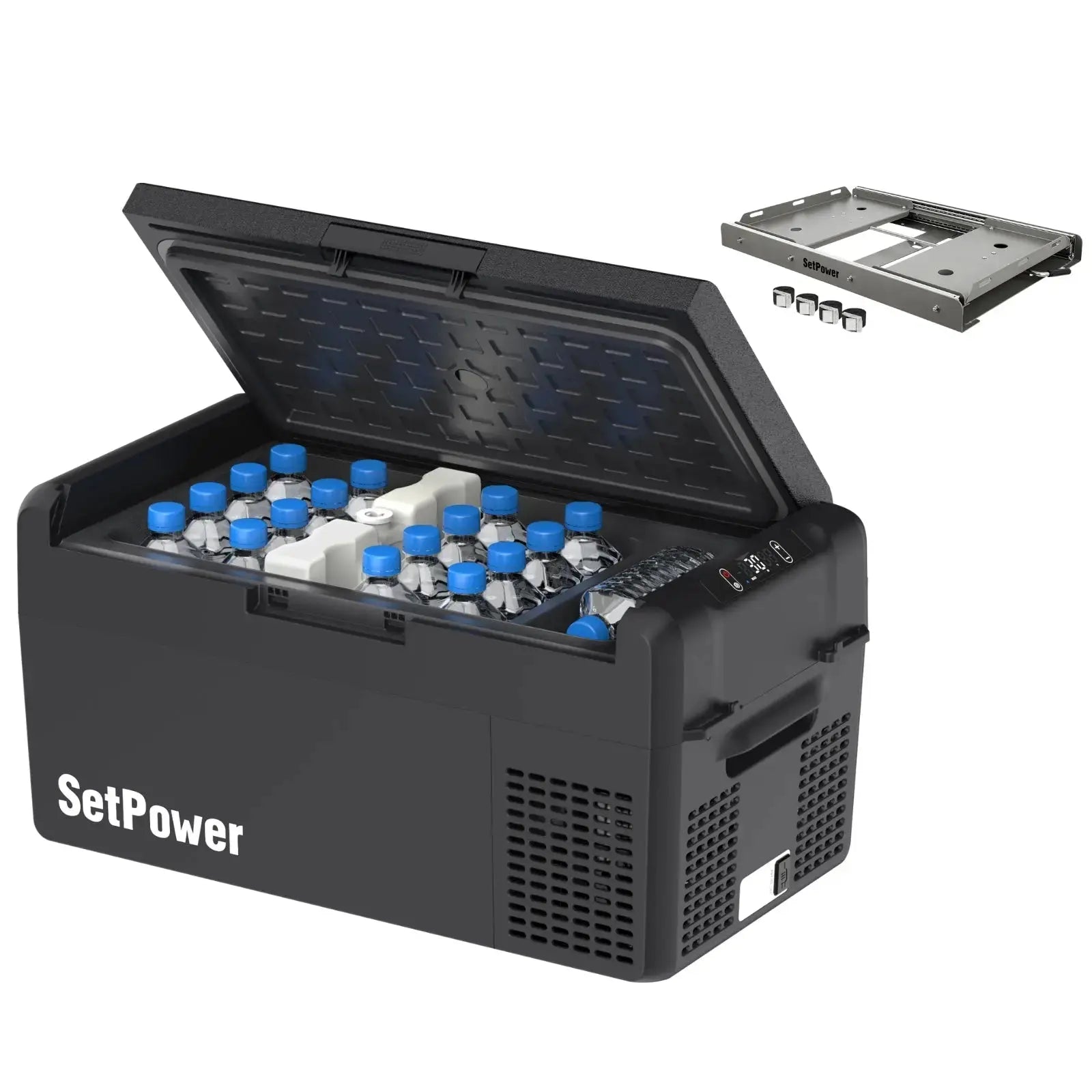 値下げset power ポータブル冷蔵庫　RF20 RF20 Electric Cooler 12 Volt Freezer Car Refrigerator 21Qt
