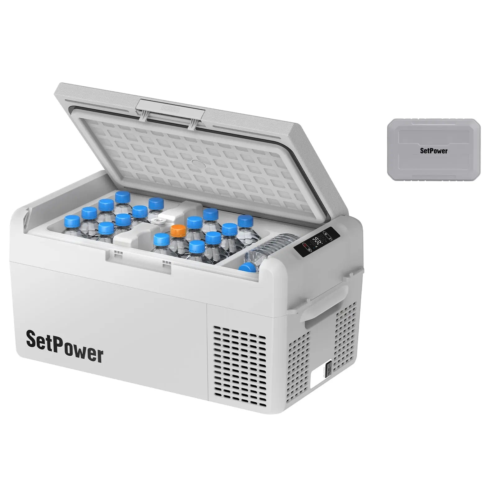 Setpower RF20 RF25 Electric Cooler 12 Volt Fridge Freezer with Battery Setpower