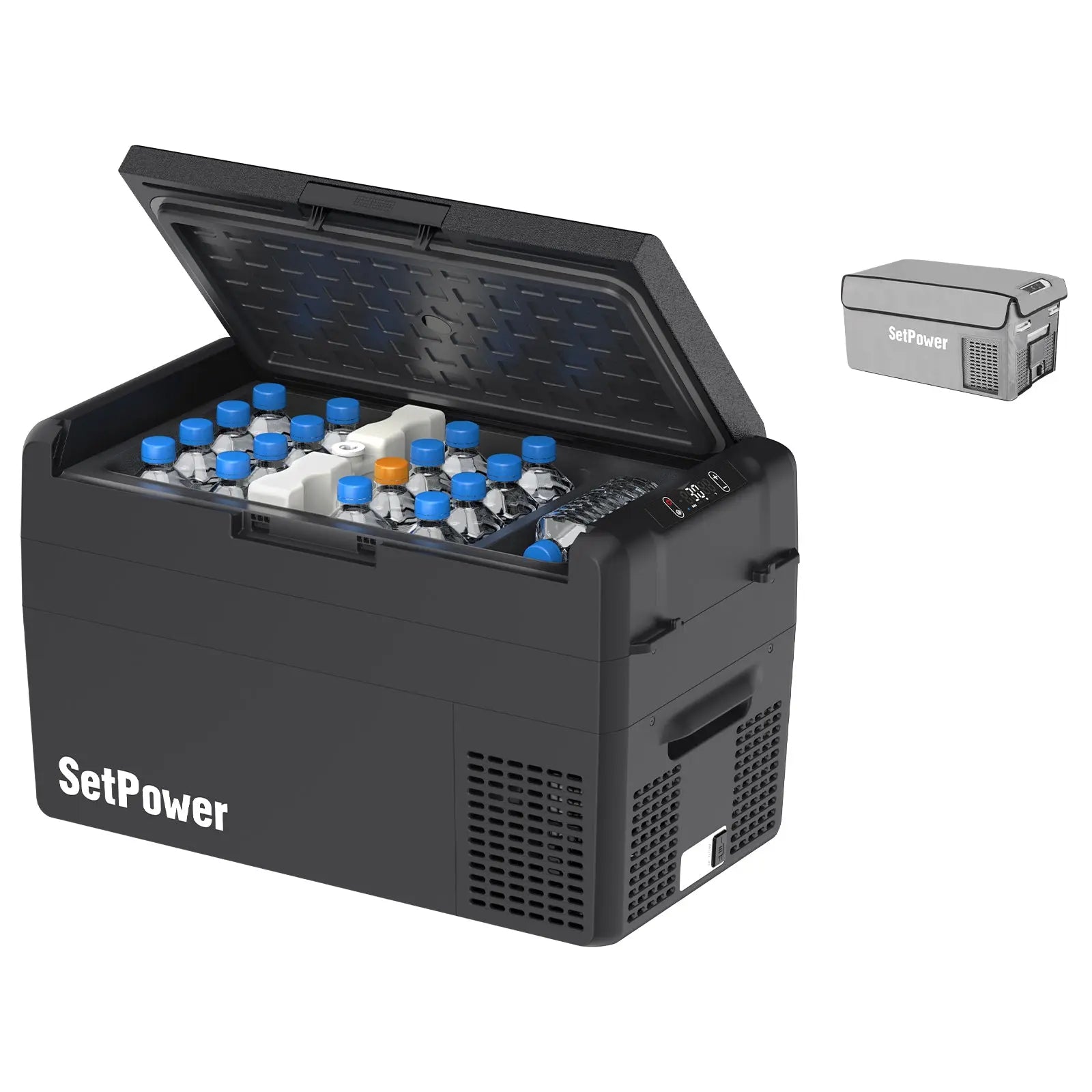 Setpower RF20 RF25 Car Cooler Portable 12 Volt Refrigerator with Cover Setpower