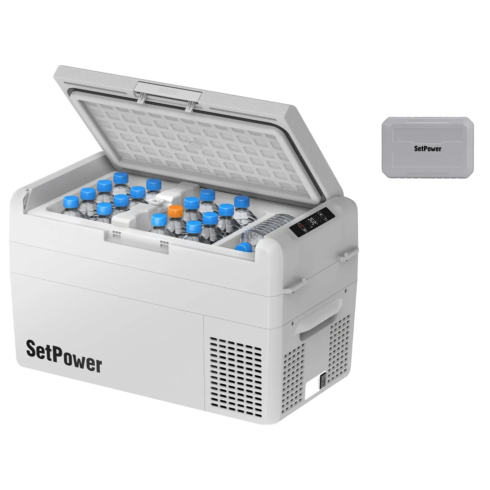 Setpower RF20 RF25 Electric Cooler 12 Volt Fridge Freezer with Battery Setpower