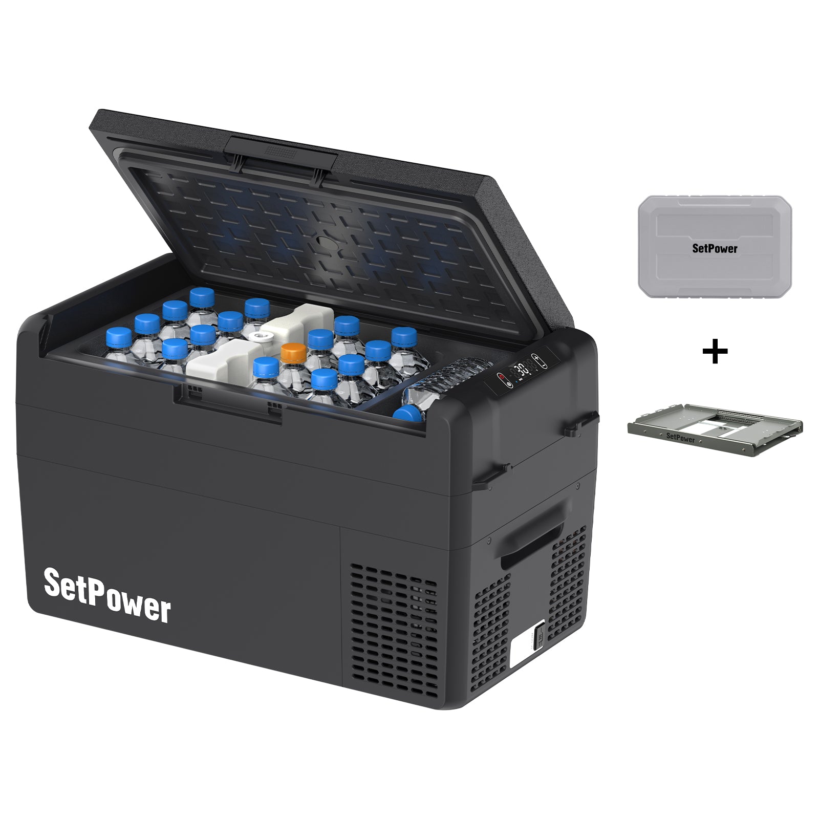 Setpower RF20 RF25 Electric Cooler 12 Volt Freezer with Slide Battery