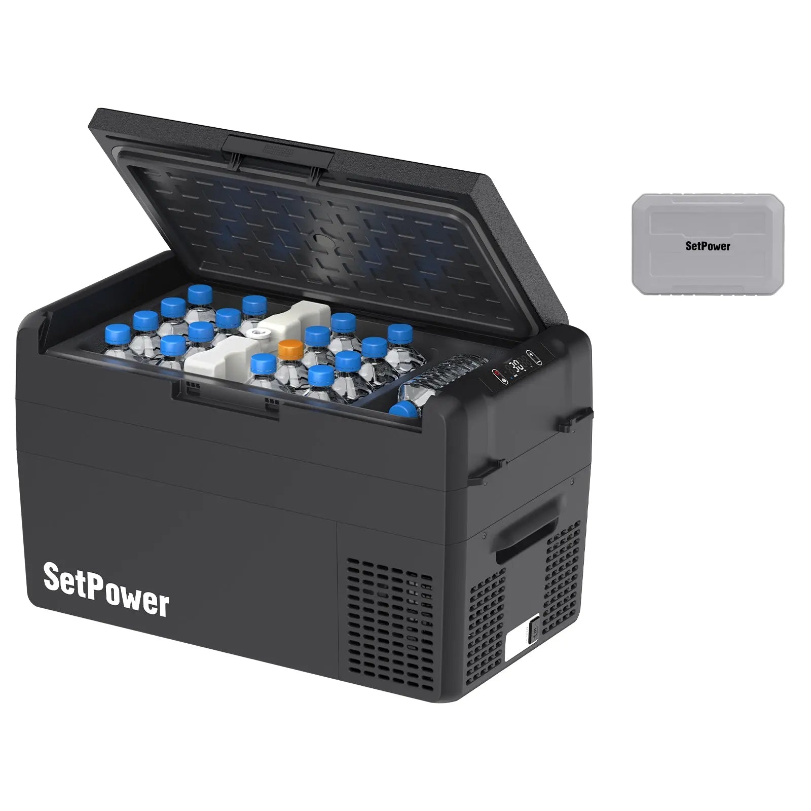 Setpower RF20 RF25 Electric Cooler 12 Volt Fridge Freezer with Battery Setpower