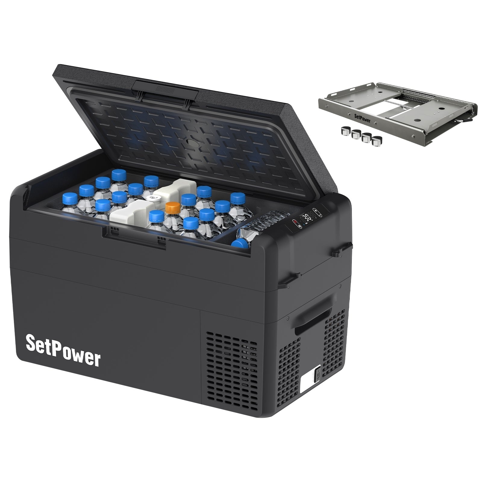 Setpower RF20 RF25 Electric Cooler 12 Volt Fridge Freezer with Slide