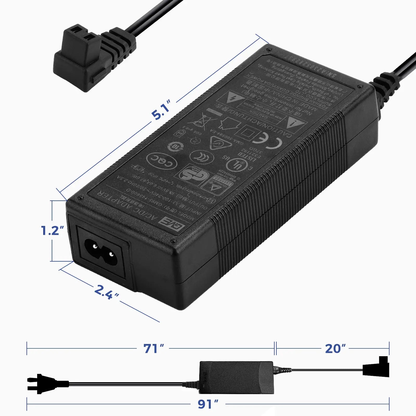 AC Adapter AC Cord for Setpower Fridge, AC Connector Setpower