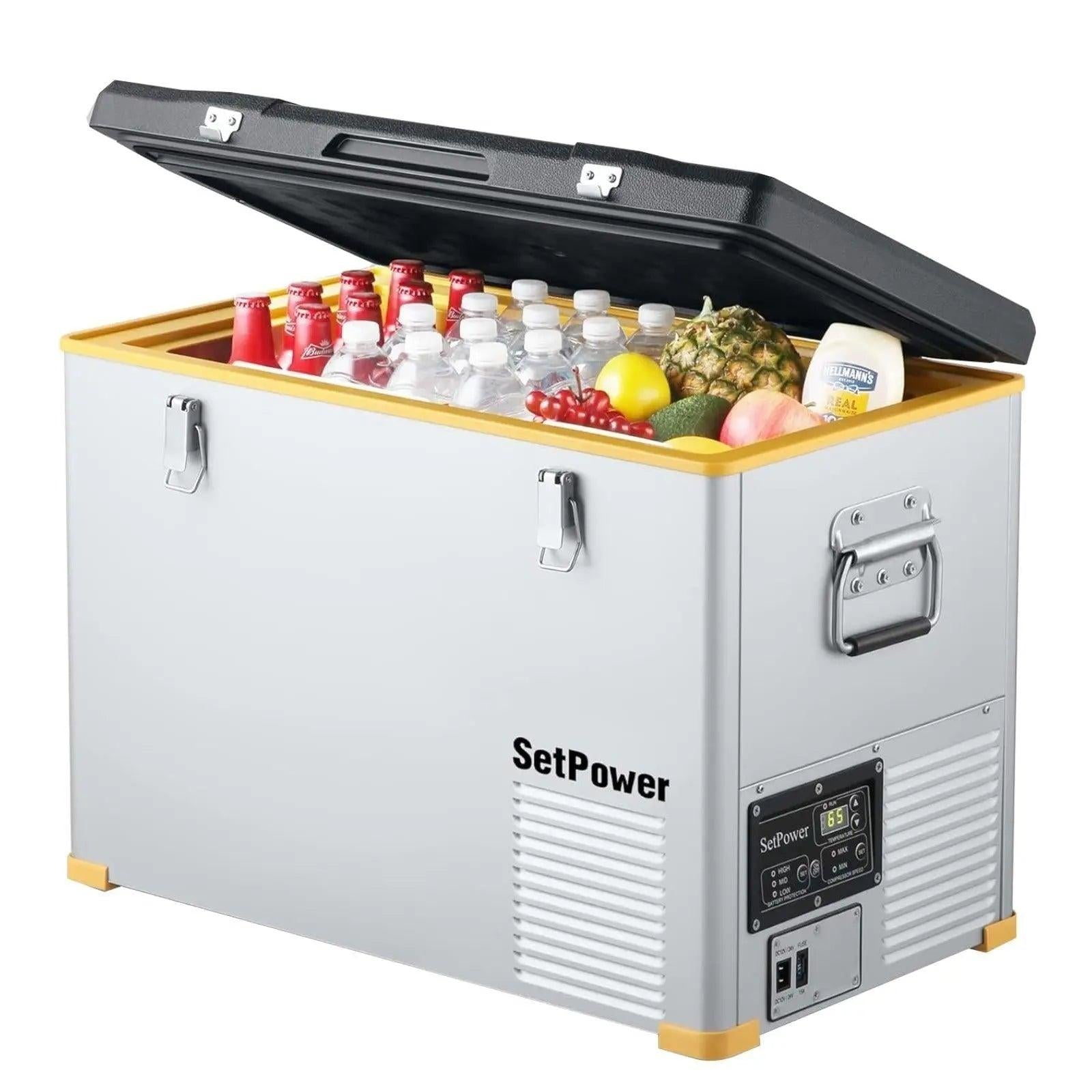 SetPower RV65D 12 Volt Electric Refrigerator 68.6Qt Ice Cooler For Truck RV Setpower