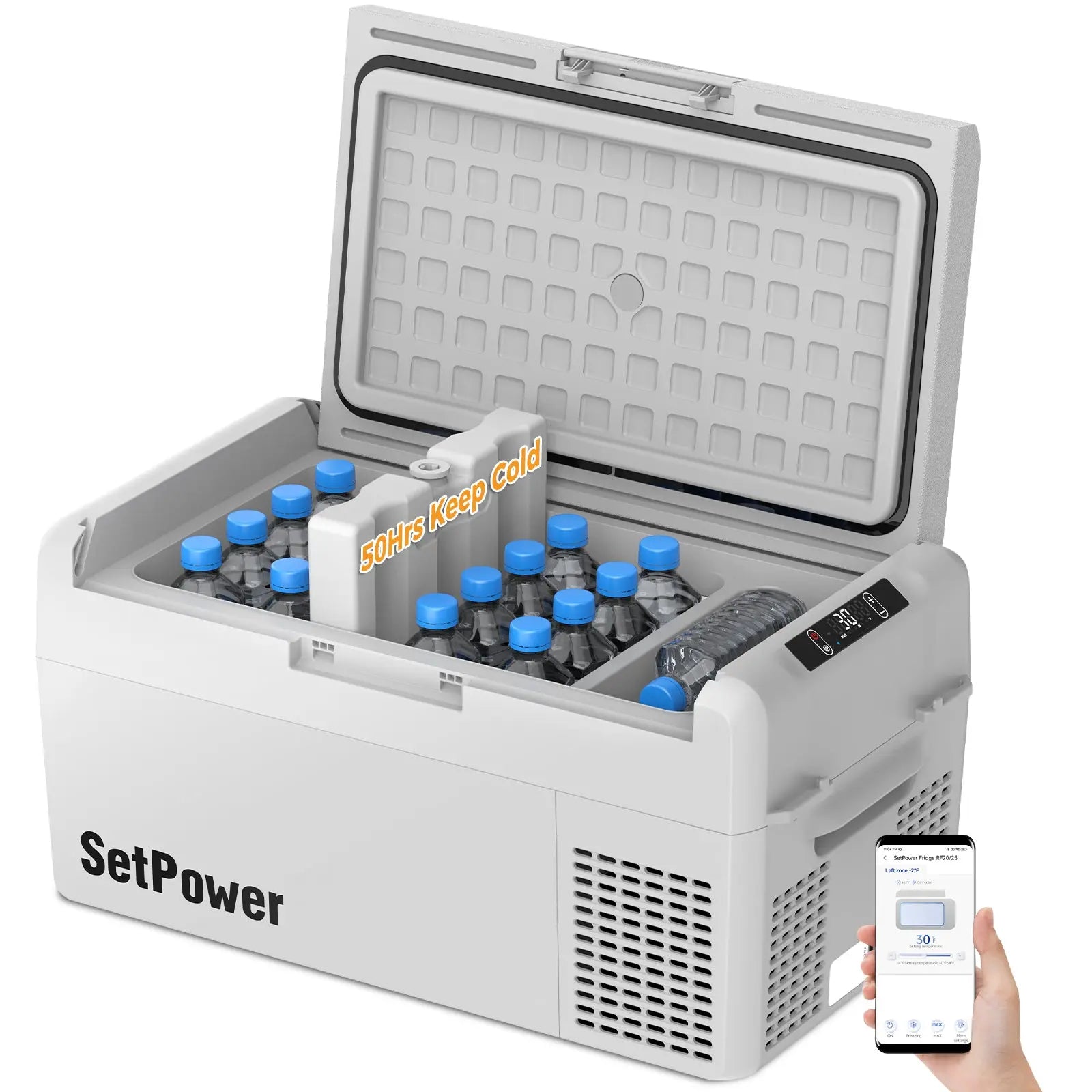 Setpower RF20 Car Cooler 21Qt Electric Fridge Freezer for Tesla Road Trips Setpower