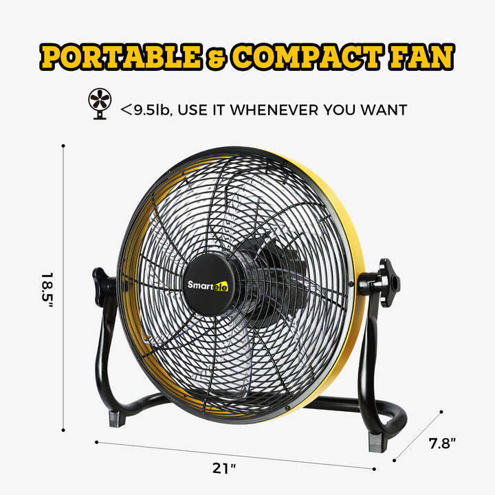 Smartele 16-Inch Rechargeable Fan With Remote Control