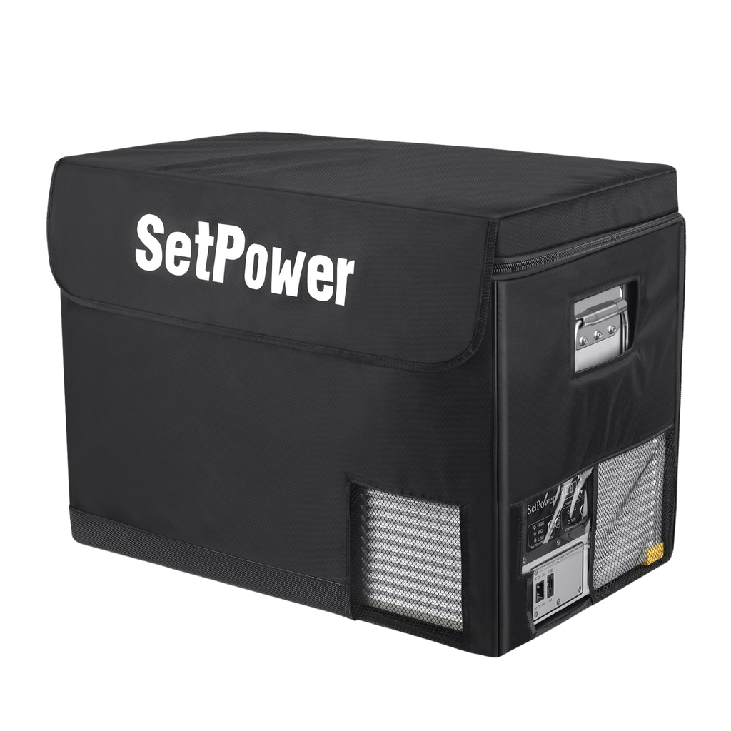 Setpower 12 Volt Refrigerator 12V Car Fridge 30 Quart Portable Freezer Compressor Cooler Compressor Freezer,12/24V DC 110~240 Volt AC, 0℉~50℉ for Truck RV SUV, with cover.